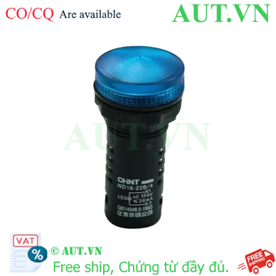 Ảnh của Đèn báo CHINT ND16-22B/4 110V BLU phi 22