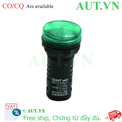 Ảnh của Đèn báo CHINT ND16-22B/4 110V GRN phi 22