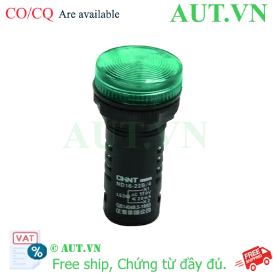 Ảnh của Đèn báo CHINT ND16-22B/4 110V GRN phi 22
