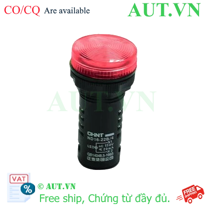 Ảnh của Đèn báo CHINT ND16-22B/4 110V RED phi 22