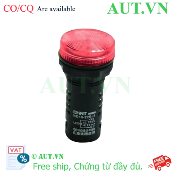 Ảnh của Đèn báo CHINT ND16-22B/4 110V RED phi 22