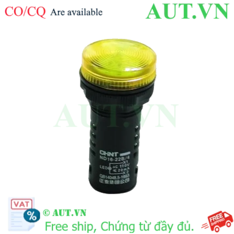 Ảnh của Đèn báo CHINT ND16-22B/4 110V YEL phi 22