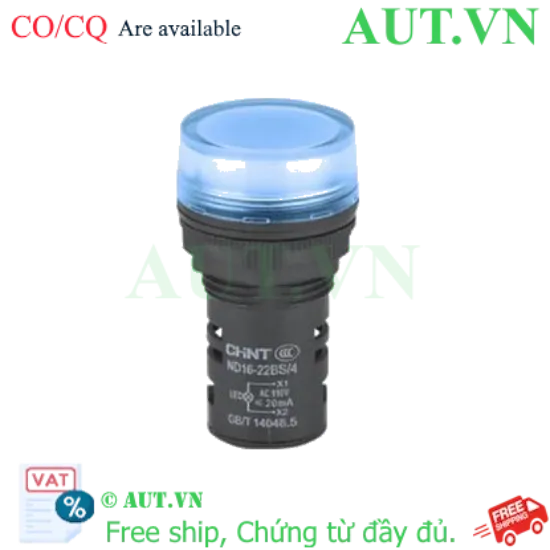 Ảnh của Đèn báo CHINT ND16-22BS/4 110V BLU phi 22