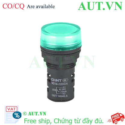 Ảnh của Đèn báo CHINT ND16-22BS/4 110V GRN phi 22