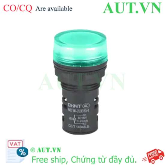 Ảnh của Đèn báo CHINT ND16-22BS/4 110V GRN phi 22