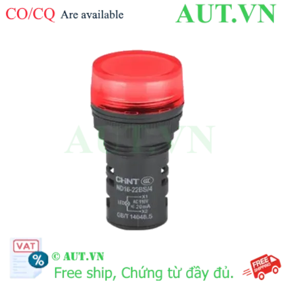 Ảnh của Đèn báo CHINT ND16-22BS/4 110V RED phi 22