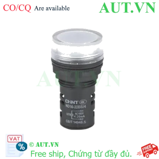 Ảnh của Đèn báo CHINT ND16-22BS/4 110V WHT phi 22