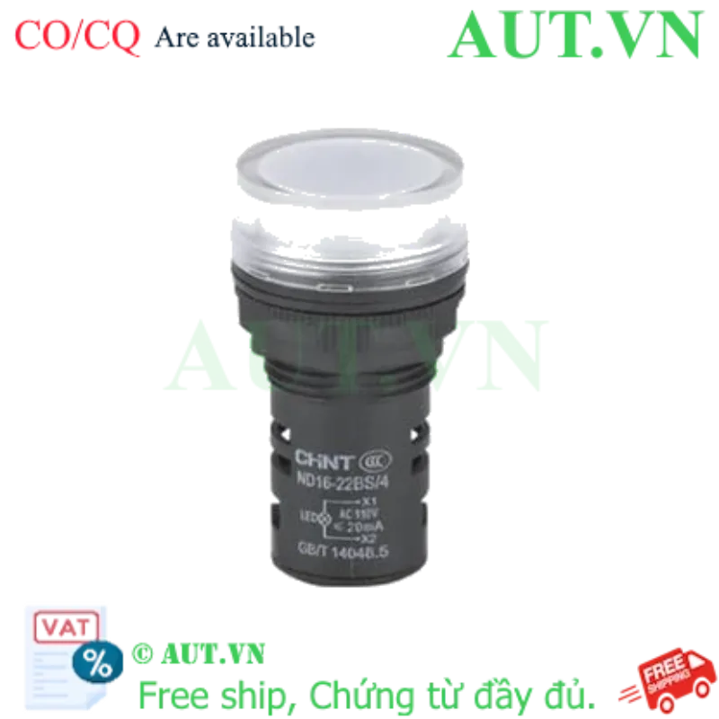 Ảnh của Đèn báo CHINT ND16-22BS/4 110V WHT phi 22