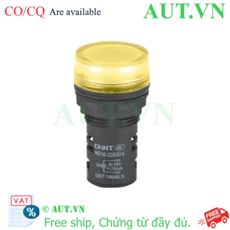 Ảnh của Đèn báo CHINT ND16-22BS/4 110V YEL phi 22