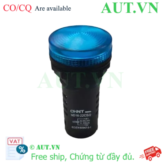 Ảnh của Đèn báo CHINT ND16-22CS/2 24V BLU phi 22