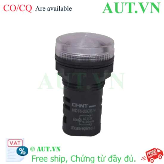 Ảnh của Đèn báo CHINT ND16-22CS/4 110V WHT phi 22