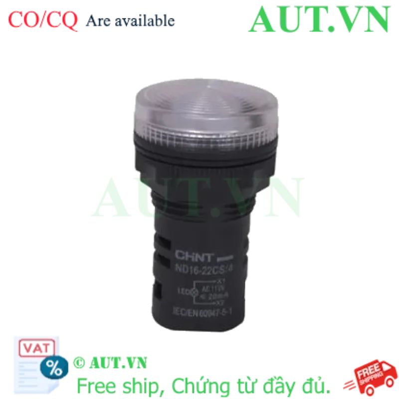 Ảnh của Đèn báo CHINT ND16-22CS/4 110V WHT phi 22