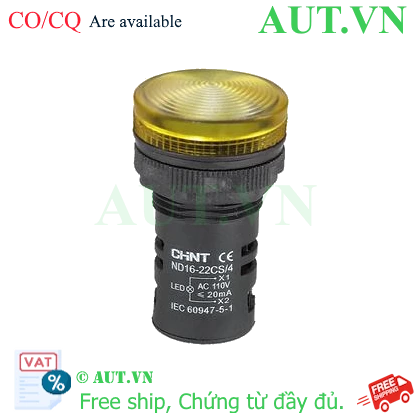 Ảnh của Đèn báo CHINT ND16-22CS/4 110V YEL phi 22
