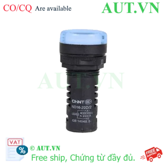 Ảnh của Đèn báo CHINT ND16-22D/2 220V BLU phi 22