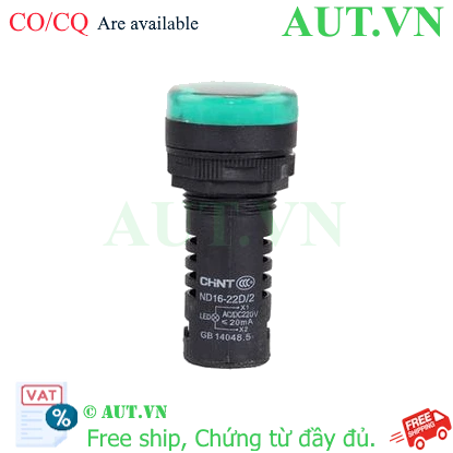 Ảnh của Đèn báo CHINT ND16-22D/2 220V GRN phi 22