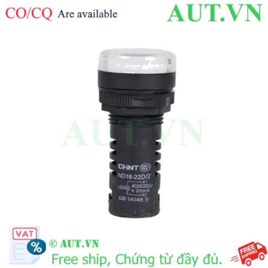 Ảnh của Đèn báo CHINT ND16-22D/2 220V WHT phi 22