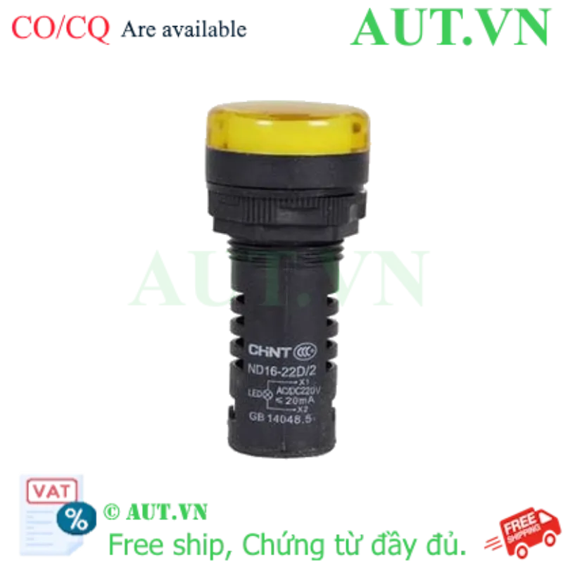 Ảnh của Đèn báo CHINT ND16-22D/2 220V YEL phi 22