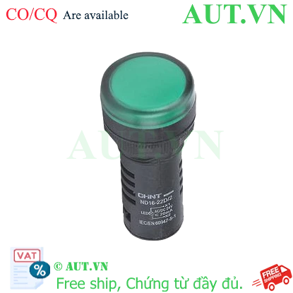 Ảnh của Đèn báo CHINT ND16-22D/2 24V GRN phi 22
