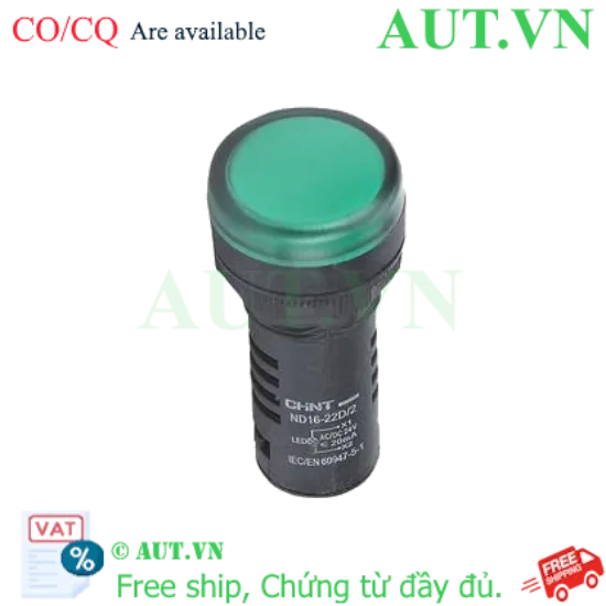 Ảnh của Đèn báo CHINT ND16-22D/2 24V GRN phi 22