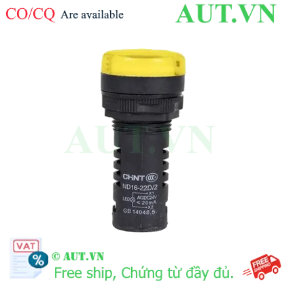 Ảnh của Đèn báo CHINT ND16-22D/2 24V WHT phi 22