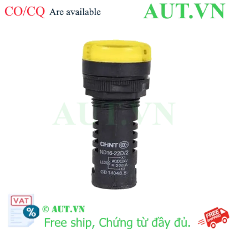 Ảnh của Đèn báo CHINT ND16-22D/2 24V WHT phi 22