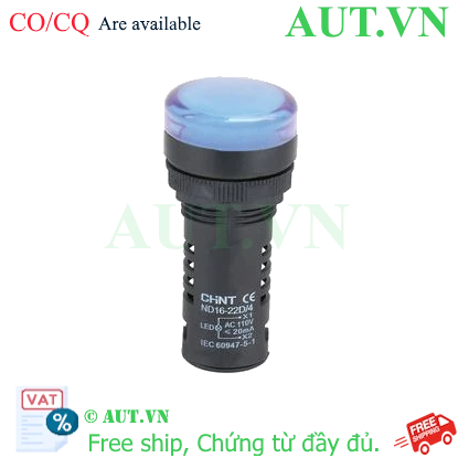 Ảnh của Đèn báo CHINT ND16-22D/4 110V BLU phi 22