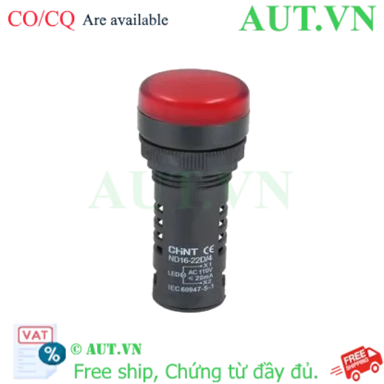Ảnh của Đèn báo CHINT ND16-22D/4 110V RED phi 22