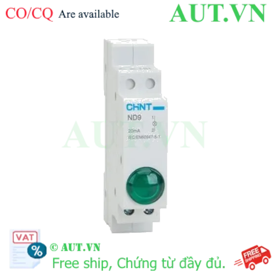 Ảnh của Đèn báo gắn thanh ray dạng module CHINT ND9-1/G 12V 