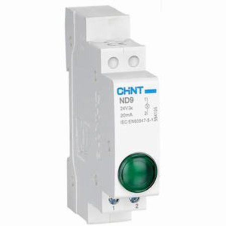 Ảnh của Đèn báo gắn thanh ray CHINT ND9-1/G 24V - Màu Xanh Lá (LED)