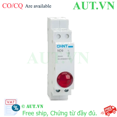 Ảnh của Đèn Báo Gắn Thanh Ray CHINT ND9-1/R 12V (LED Đỏ) - AUT.VN