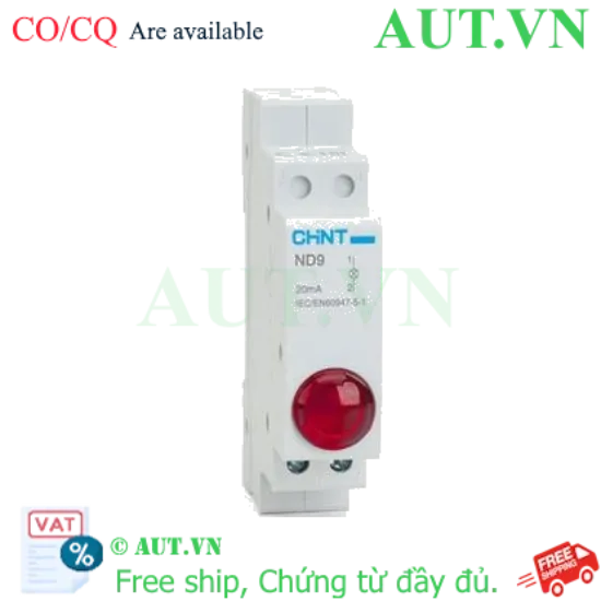 Ảnh của Đèn Báo Gắn Thanh Ray CHINT ND9-1/R 12V (LED Đỏ) - AUT.VN