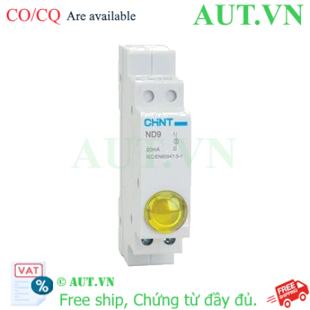 Ảnh của Đèn báo gắn thanh ray CHINT ND9-1/Y 110V - Đèn LED Module Vàng