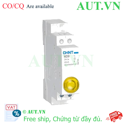 Ảnh của Đèn báo gắn thanh ray dạng module CHINT ND9-1/Y 24V 