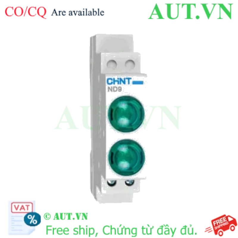 Ảnh của Đèn báo gắn thanh ray CHINT ND9-2/GG 24V - Đèn LED Module Xanh Lá