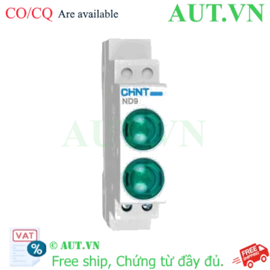 Ảnh của Đèn Báo LED Gắn Thanh Ray CHINT ND9-2/GG 6.3V - Màu Xanh Lá