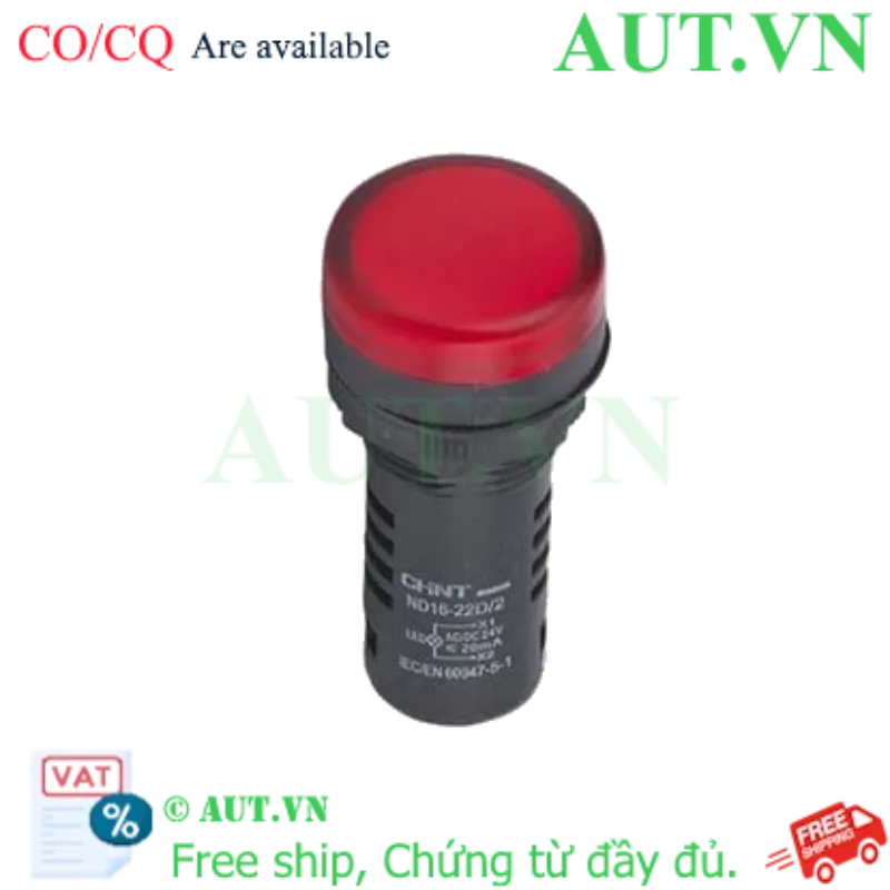Ảnh của Đèn báo ND16-22D/2 24V RED CHINT - Led đỏ - Chính hãng