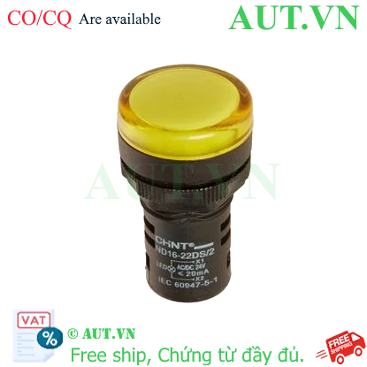 Ảnh của Đèn báo phi 16 ND16-22DS/2 24V WHT CHINT - Màu trắng