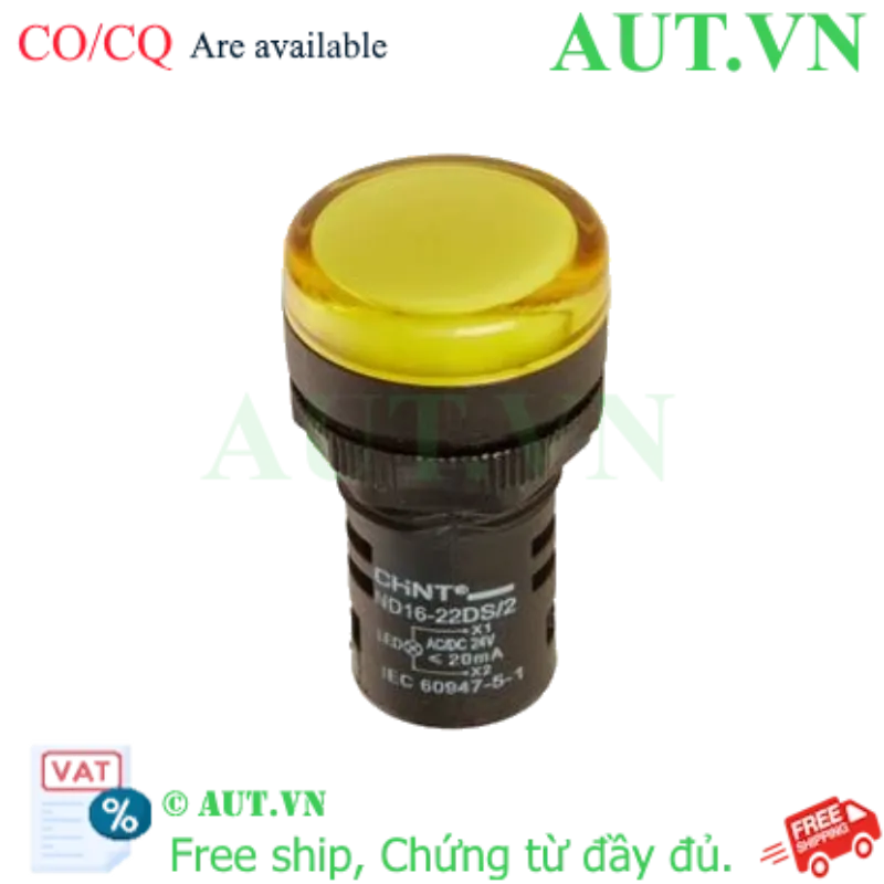Ảnh của Đèn báo phi 16 ND16-22DS/2 24V WHT CHINT - Màu trắng