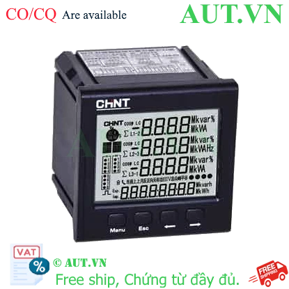 Ảnh của Đồng hồ 3 pha kỹ thuật số màn hình LCD CHINT PD7777-3S3 220V 5A 