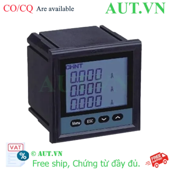 Ảnh của Đồng hồ đa năng 3 pha kỹ thuật số màn LCD CHINT PD666-8S3 380V 5A 