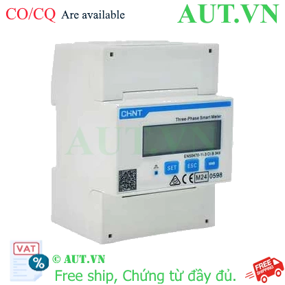 Ảnh của Đồng hồ đo công suất 3 pha CHINT DTSU666 3x138/240V 5(80)A 4P (no RS485) 
