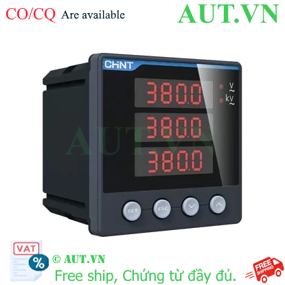 Ảnh của Đồng hồ đo điện áp 3 pha kỹ thuật số CHINT PZ666-4S 3×450V 