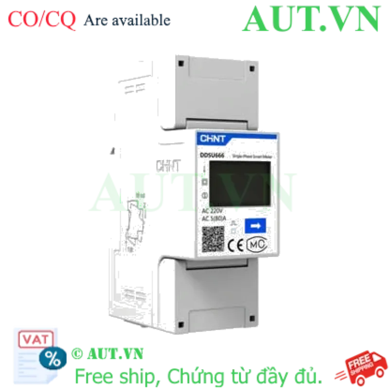 Ảnh của Đồng hồ đo điện thông minh một pha CHINT DDSU666 230V 5(80)A 