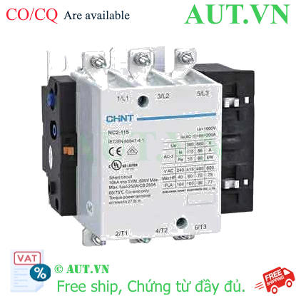 Ảnh của Khởi chint | NC2-115 380V 3 pha, sản phẩm mới 100%