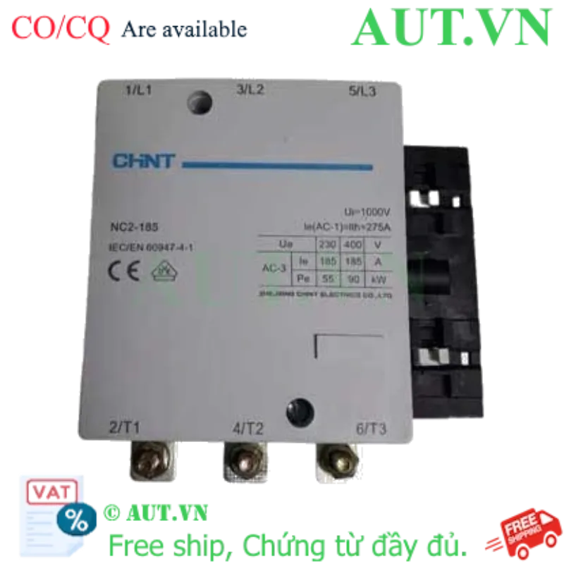 Ảnh của Khởi động từ 3 pha 220V NC2-185 220V Chint, mới 100%