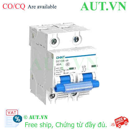 Ảnh của MCB 2 pha CHINT DZ158-125 2P 80A 6kA giá tốt từ hãng