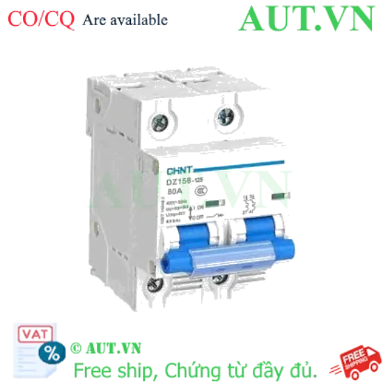 Ảnh của MCB 2 pha CHINT DZ158-125 2P 80A 6kA giá tốt từ hãng