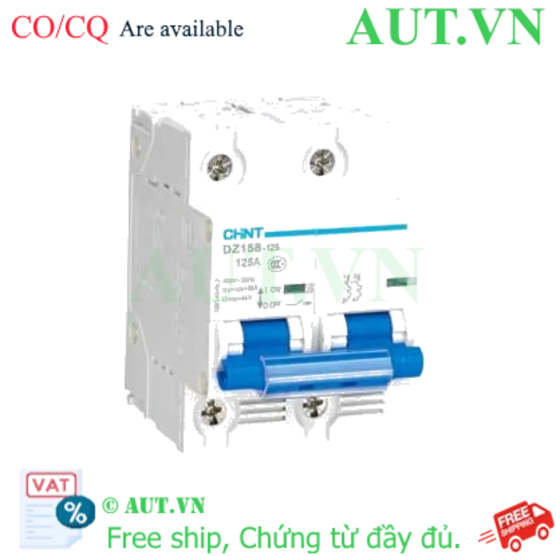 Ảnh của MCB 2 pha DZ158-125 2P 125A 6kA CHINT mới 100%, giá tốt