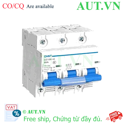 Ảnh của MCB 3 pha CHINT DZ158-125 3P 80A 6kA chính hãng, giá rẻ