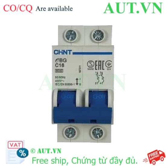 Ảnh của MCB CHINT eBG 2P C16 6kA 